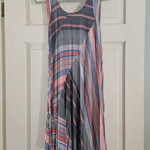 Weston Anthropologie Striped Multicolor Sleeveless Dress